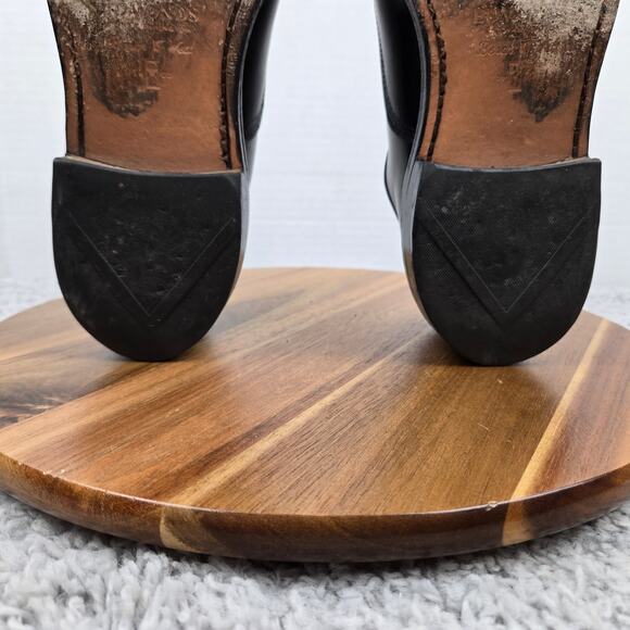 Allen Edmonds Mens 8.5D Fifth Avenue Black Cap Toe Brogue Oxford Dress Shoe - Picture 10 of 13